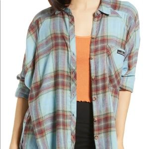 BDG Turquoise and Red Flannel - Ultra Soft